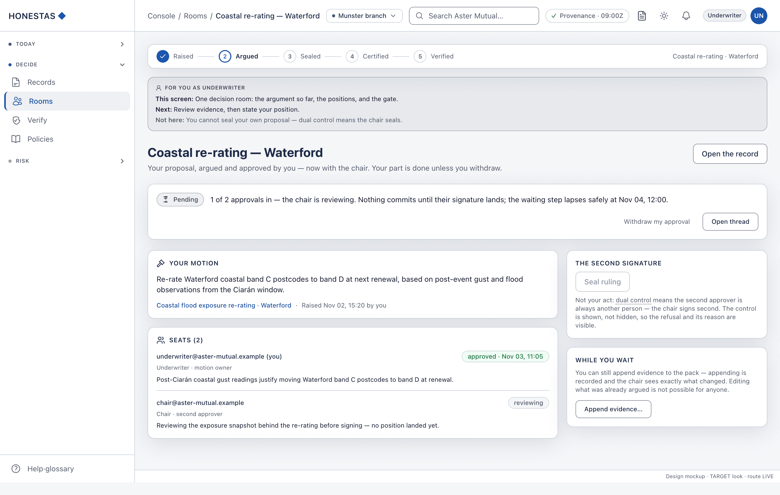 Decision room — your proposal