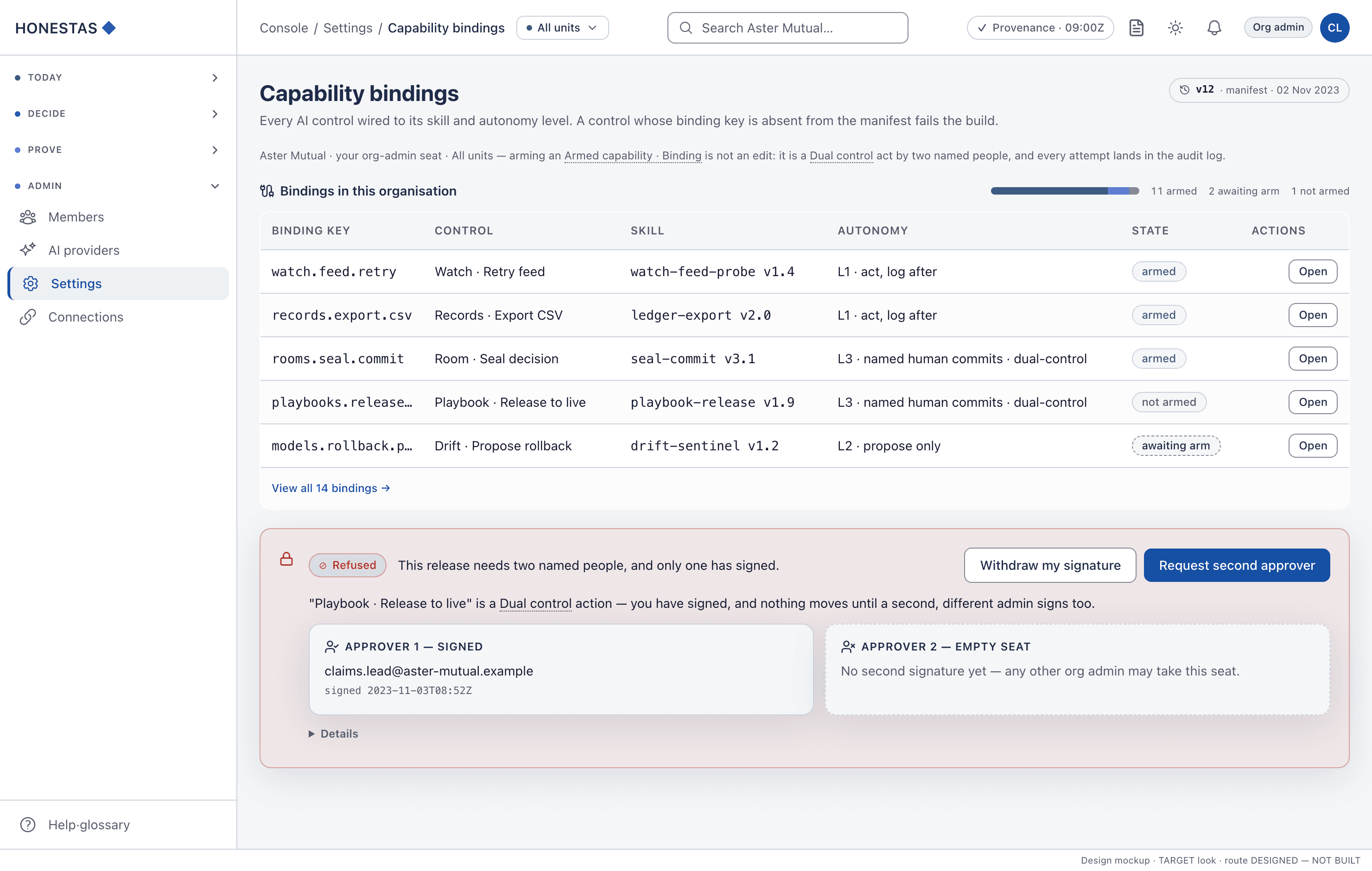 Capability bindings
