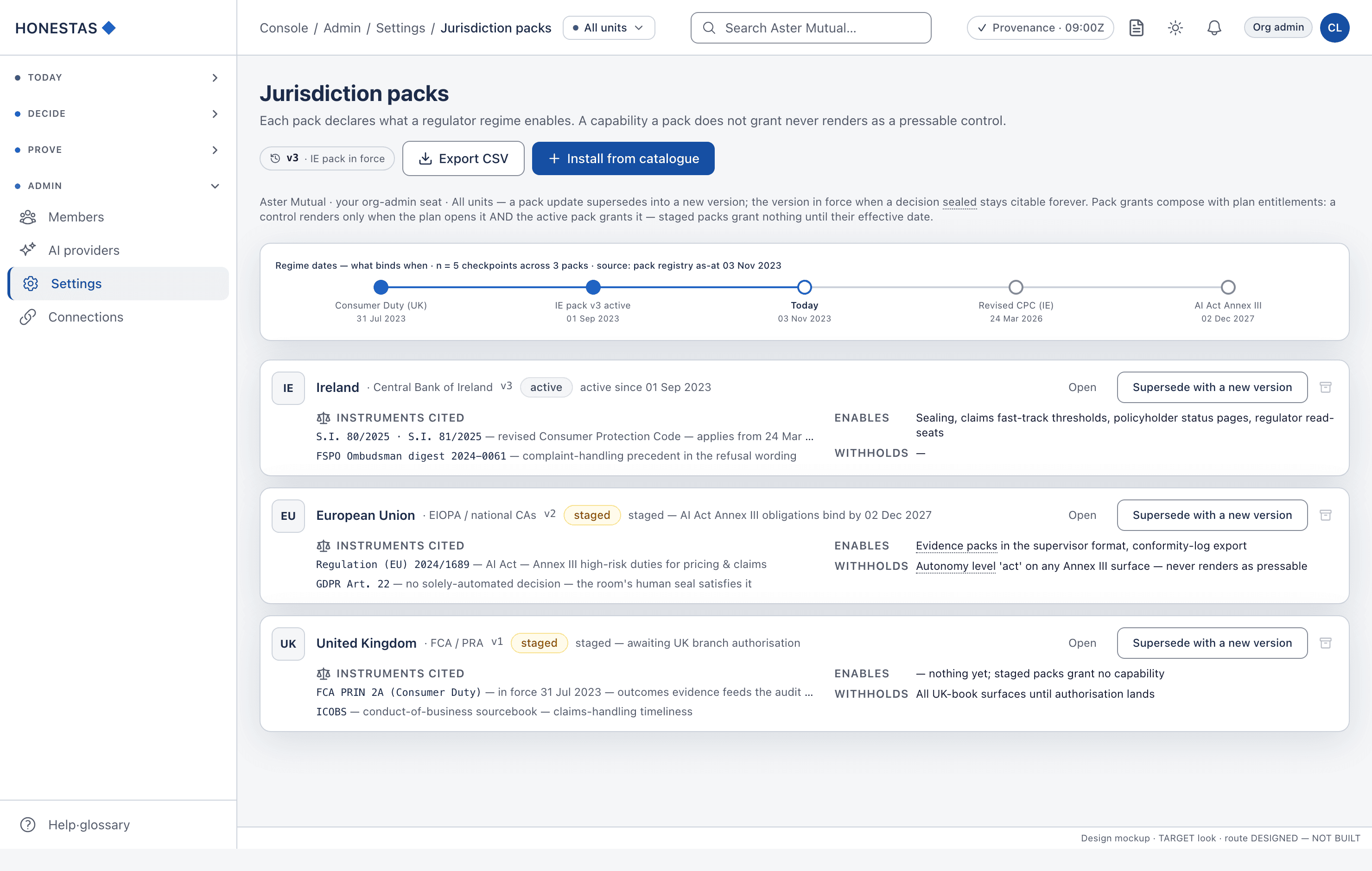 Jurisdiction packs