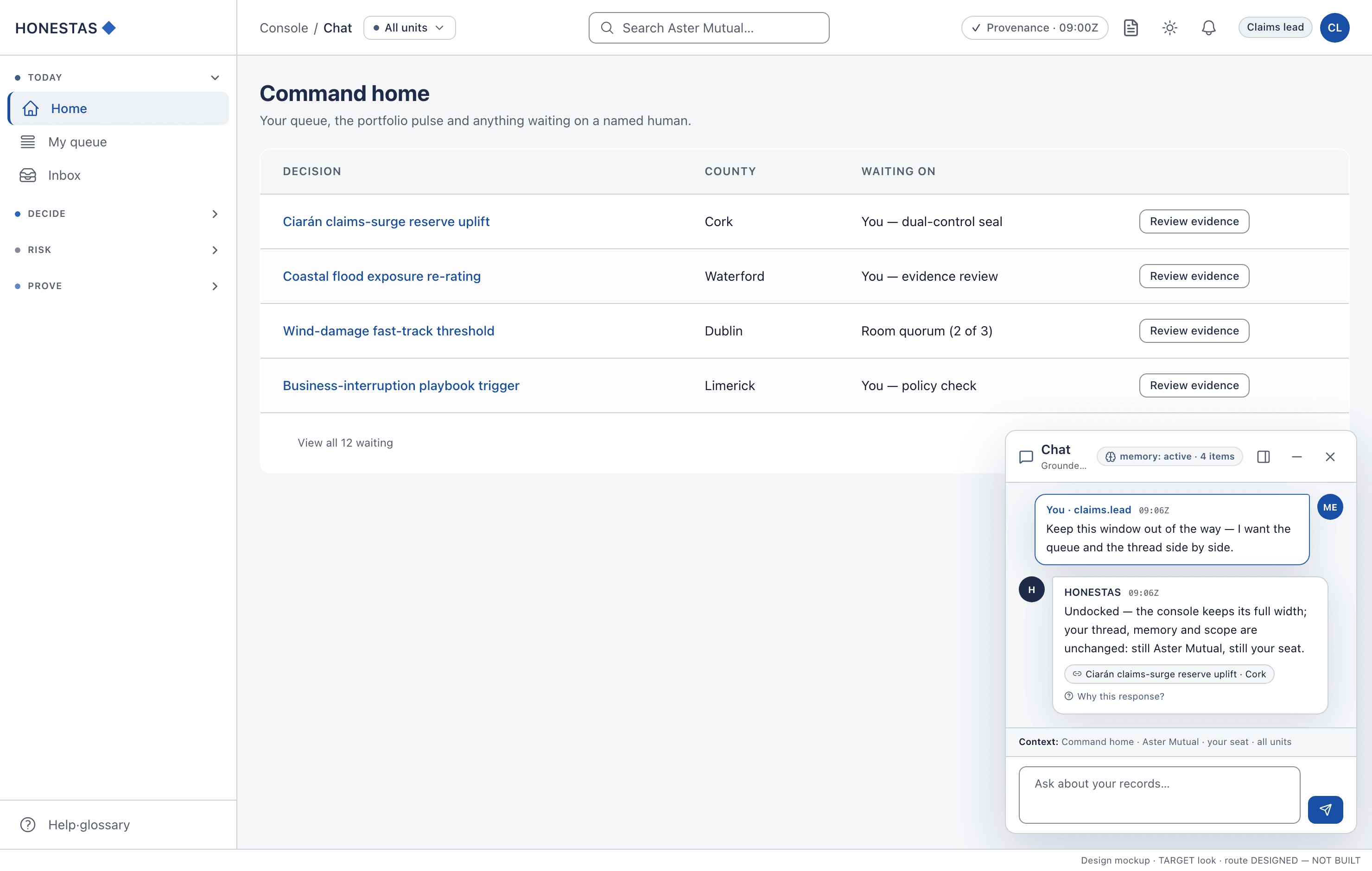 Chat — undocked
